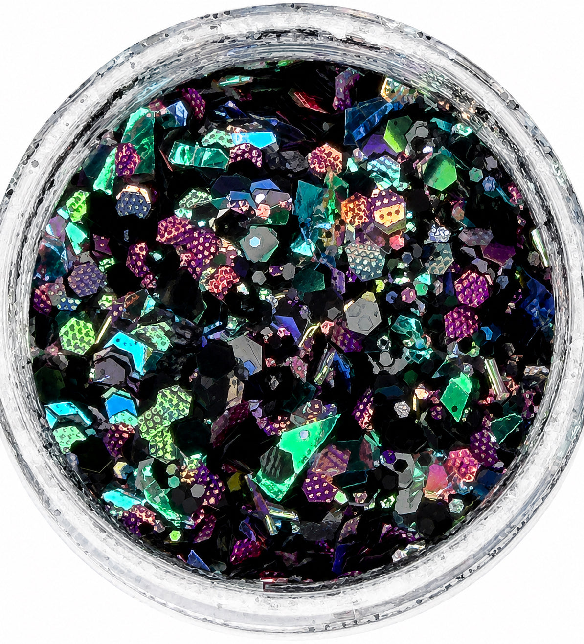 Cosmic Skate Night black chunky mix glitter