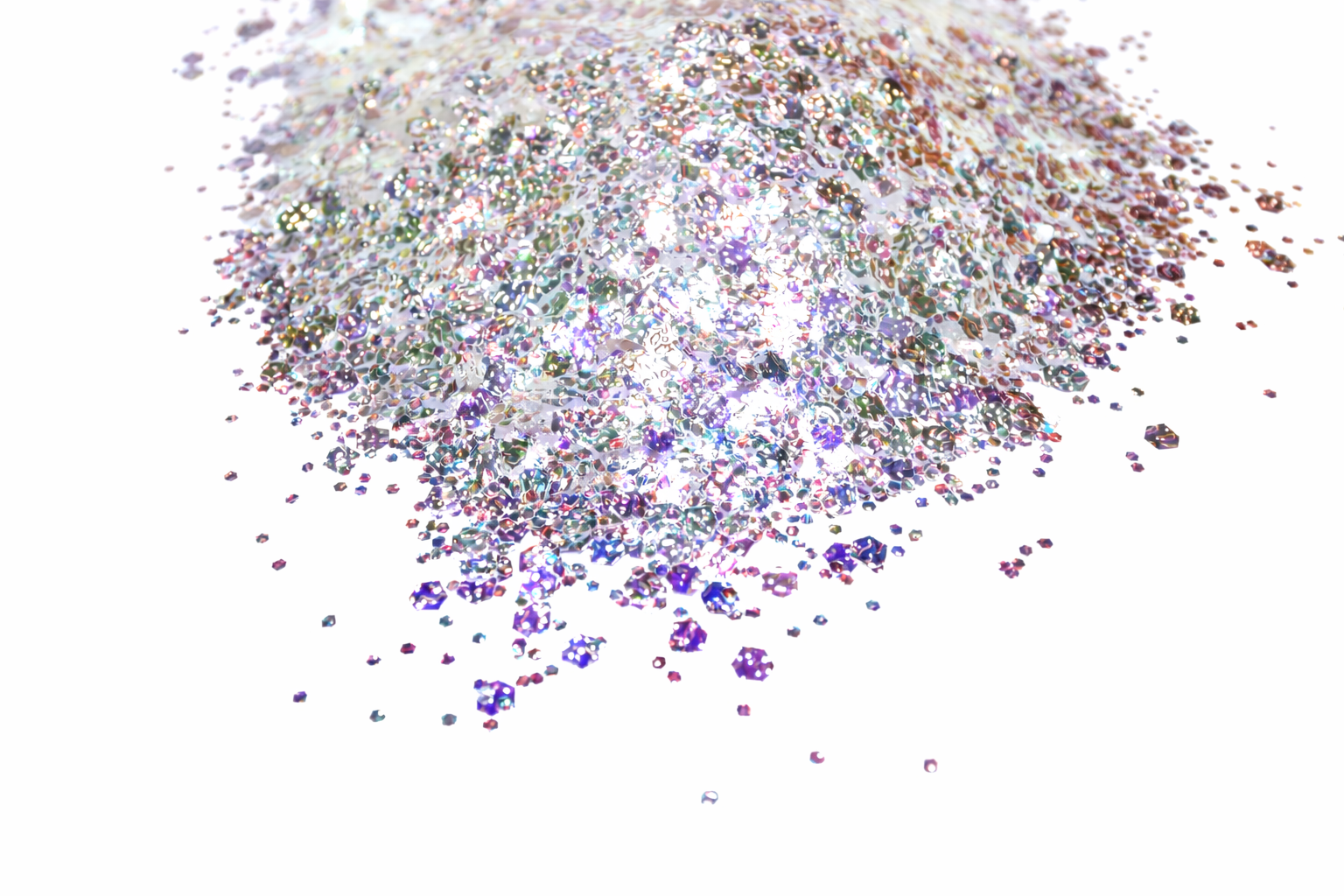 Tickle Your Fancy white iridescent chunky mix glitter