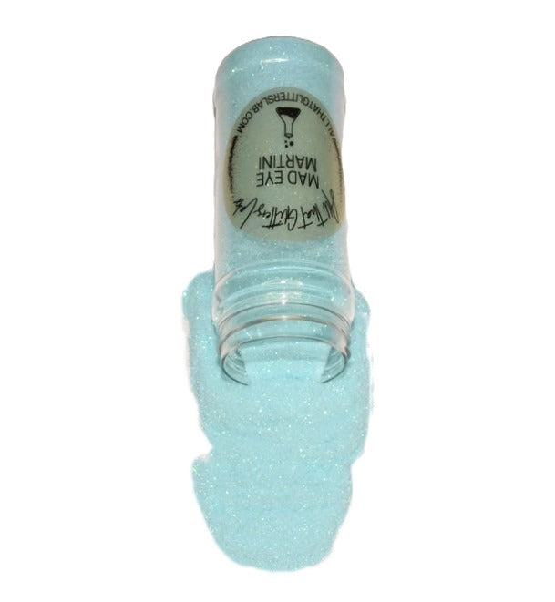 Mad Eye Martini blue iridescent fine glitter