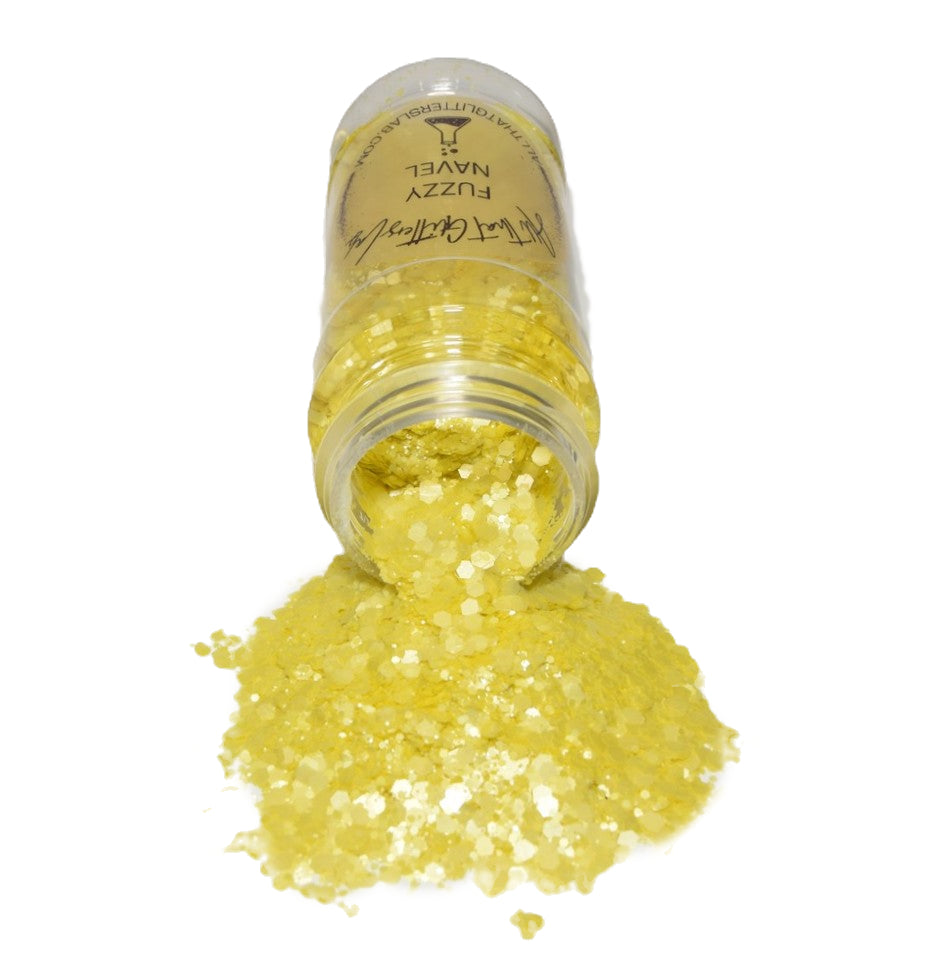 Fuzzy Navel yellow iridescent chunky mix glitter