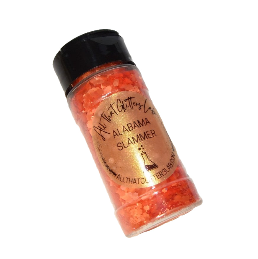 Alabama Slammer orange iridescent chunky mix glitter