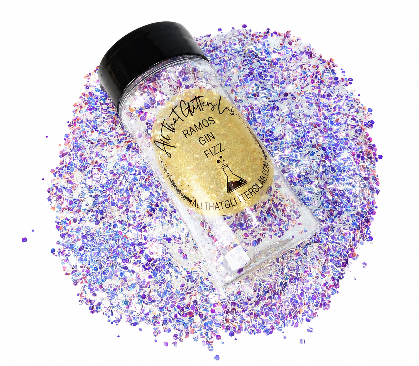Ramos Gin Fizz white iridescent chunky mix glitter