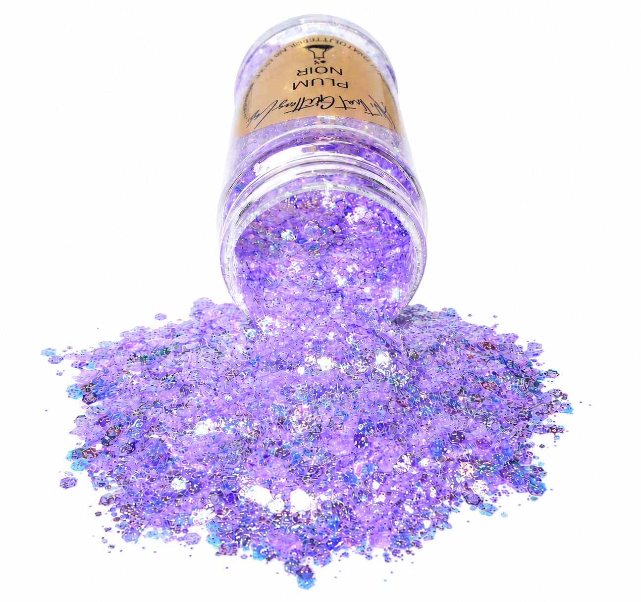 Plum Noir purple iridescent chunky mix glitter