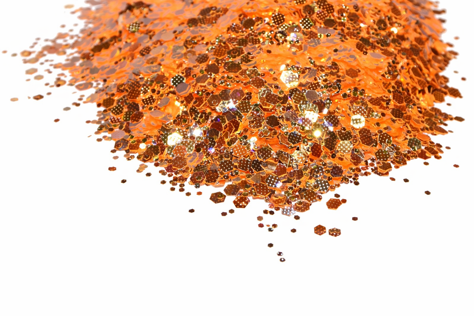 Golden Hour Spritz orange iridescent chunky mix glitter