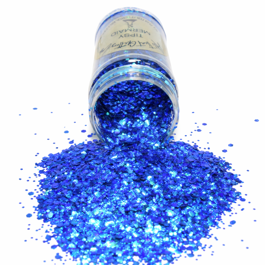Tipsy Mermaid green iridescent chunky mix glitter
