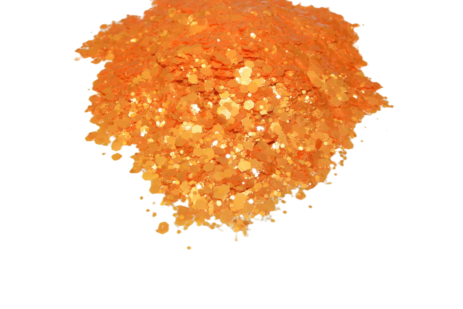 Tangini orange iridescent chunky mix glitter