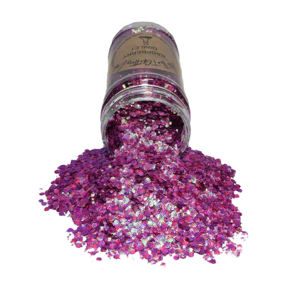Raspberry Gimlet red iridescent chunky mix glitter