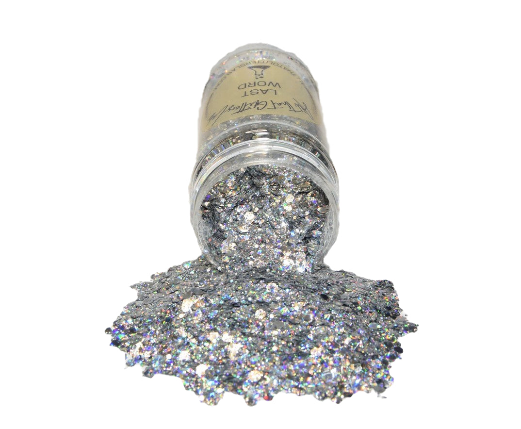 Last Word silver holographic chunky mix glitter
