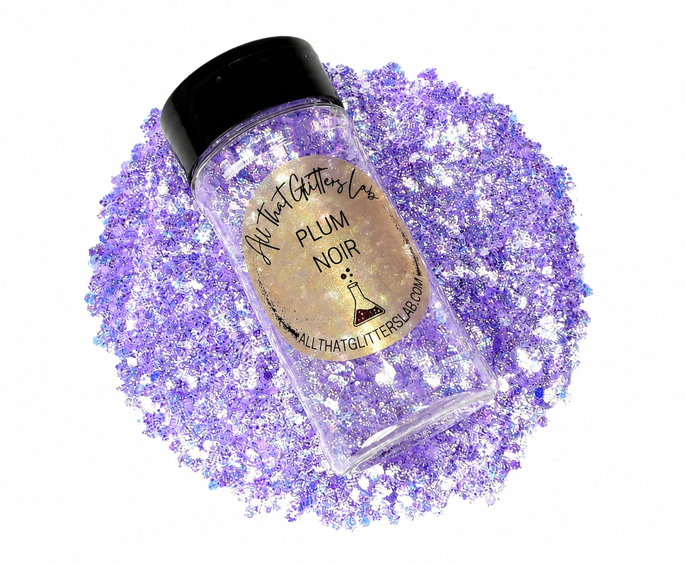 Plum Noir purple iridescent chunky mix glitter