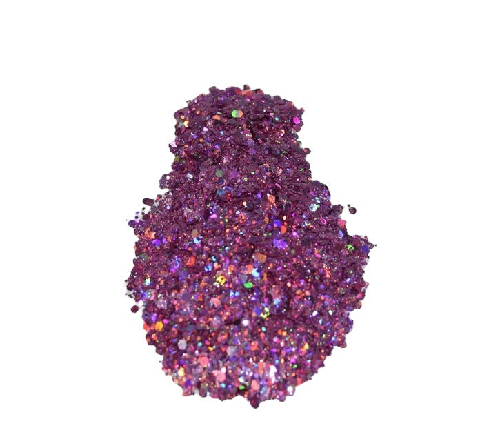 Nuts & Berries pink holographic chunky mix glitter