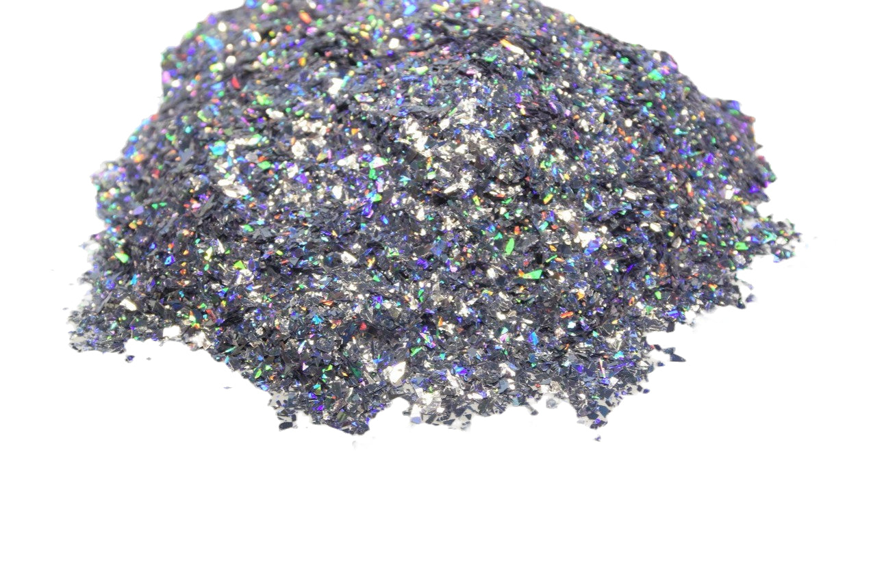 Paper Plane silver holographic chunky mix glitter