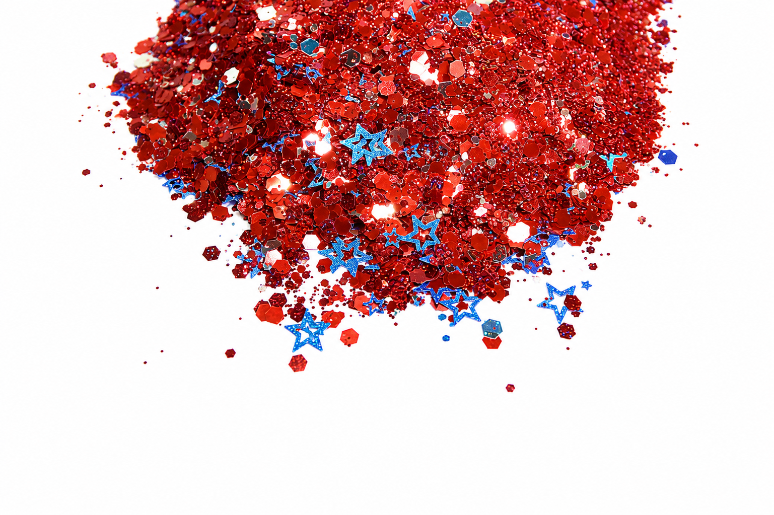 Boom Service red chunky mix glitter