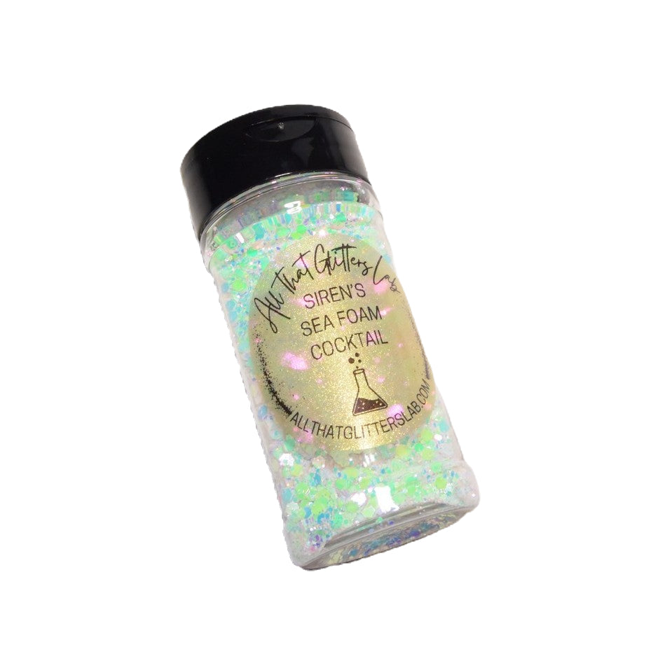 Siren's Sea Foam Cocktail green chameleon chunky mix glitter