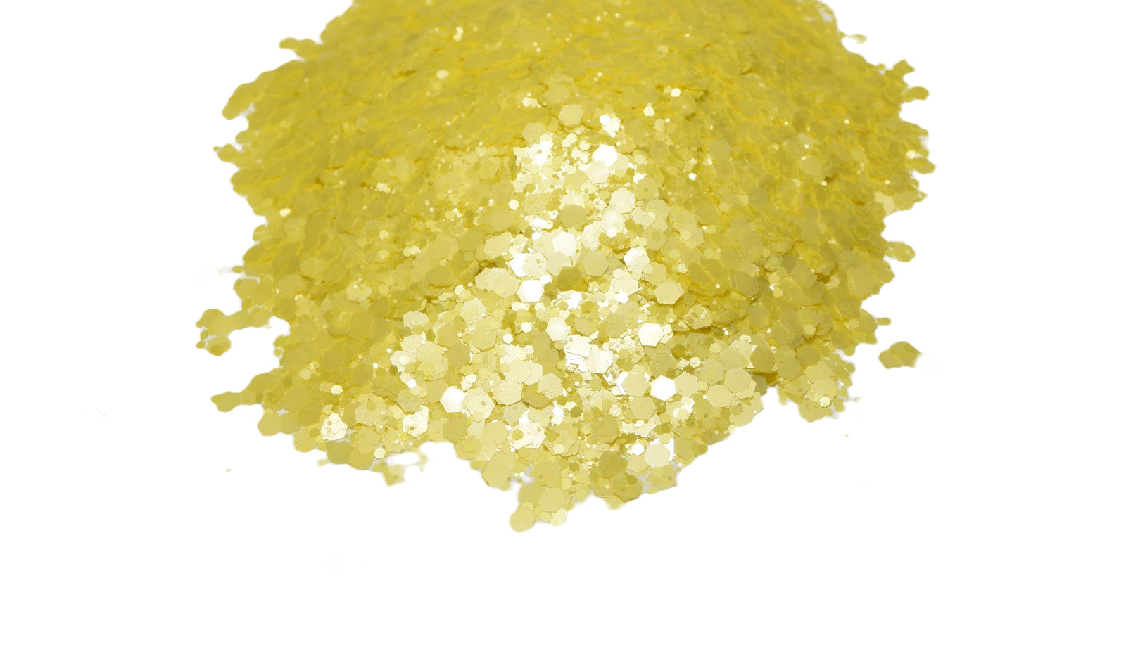 Fuzzy Navel yellow iridescent chunky mix glitter