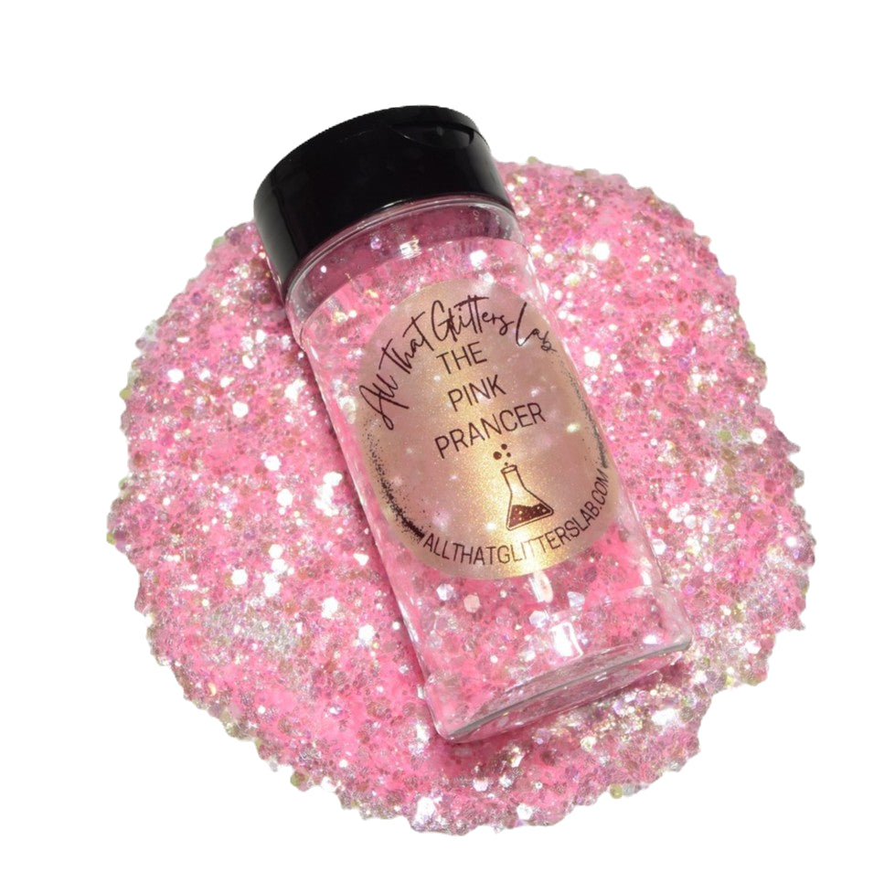 The Pink Prancer pink iridescent chunky mix glitter