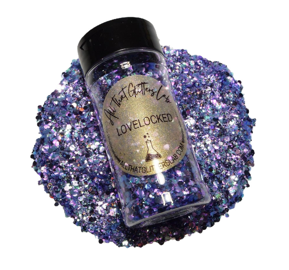 Lovelocked purple holographic chunky mix glitter