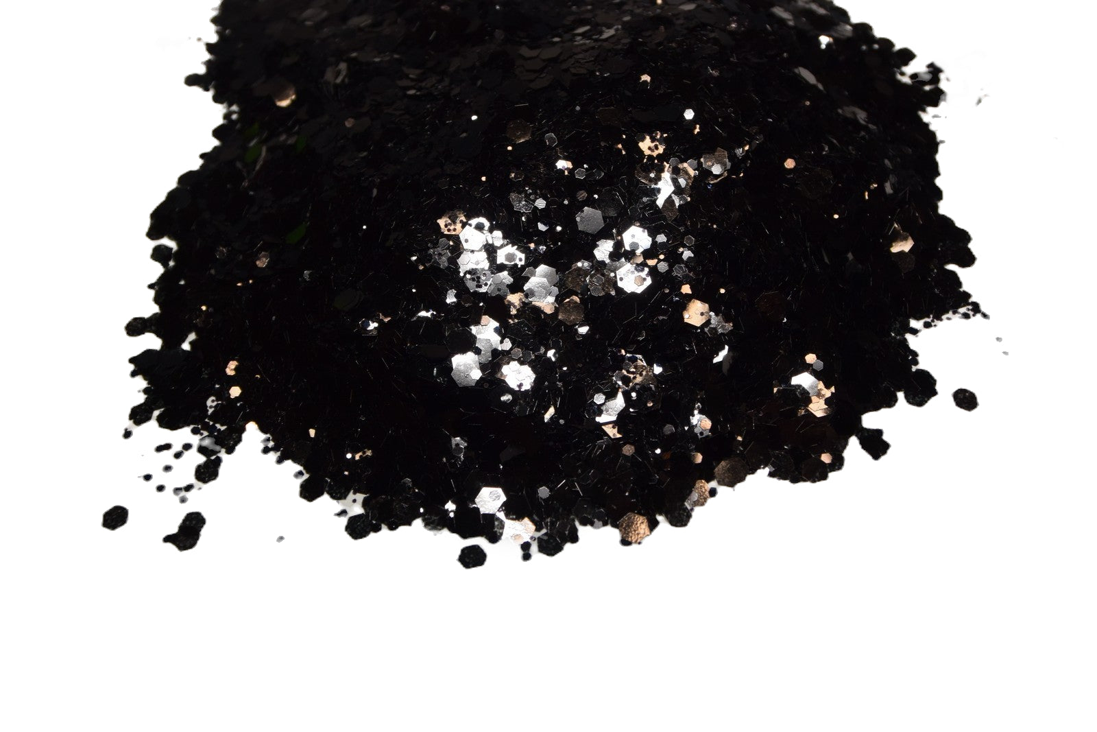 Black Widow black metallic chunky mix glitter