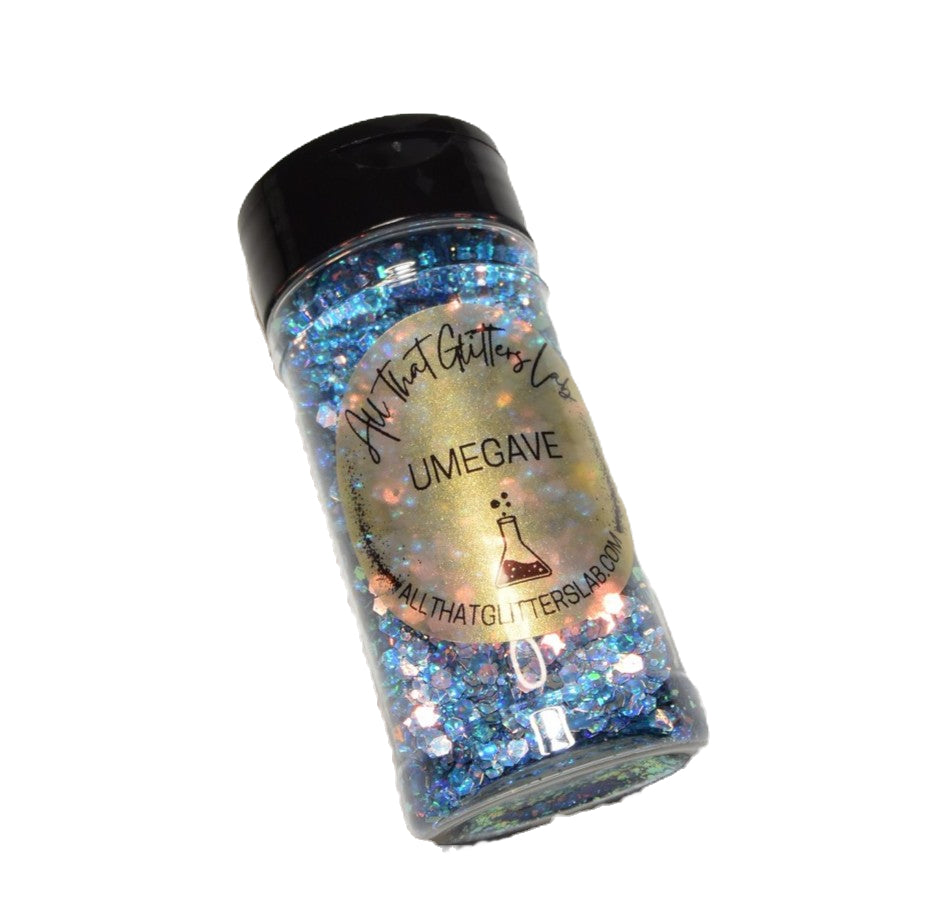 Umegave blue holographic chunky mix glitter