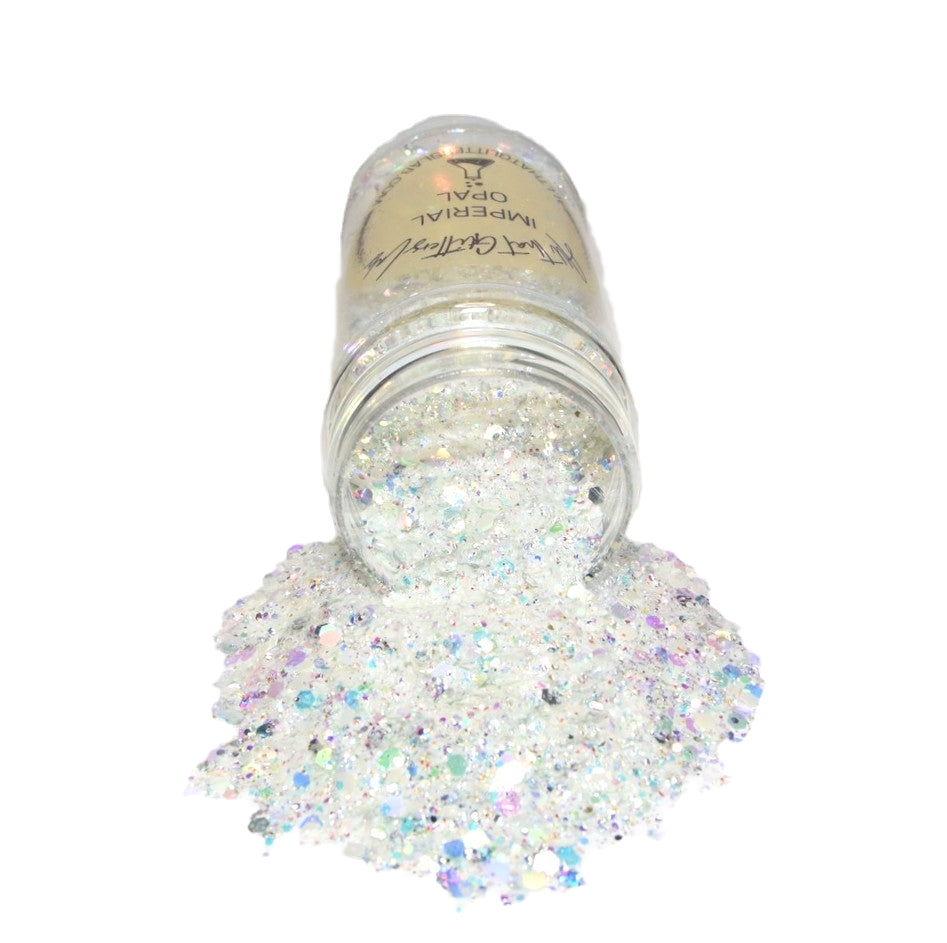 Imperial Opal white iridescent chunky mix glitter