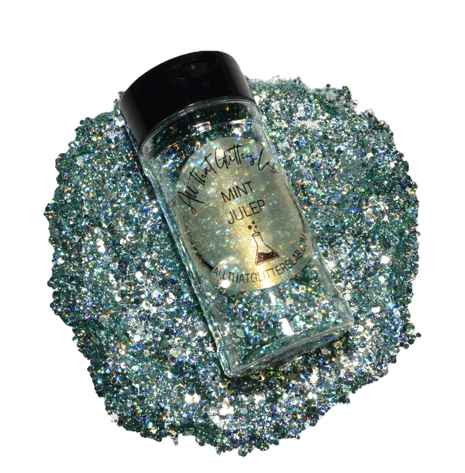 Mint Julep green holographic chunky mix glitter