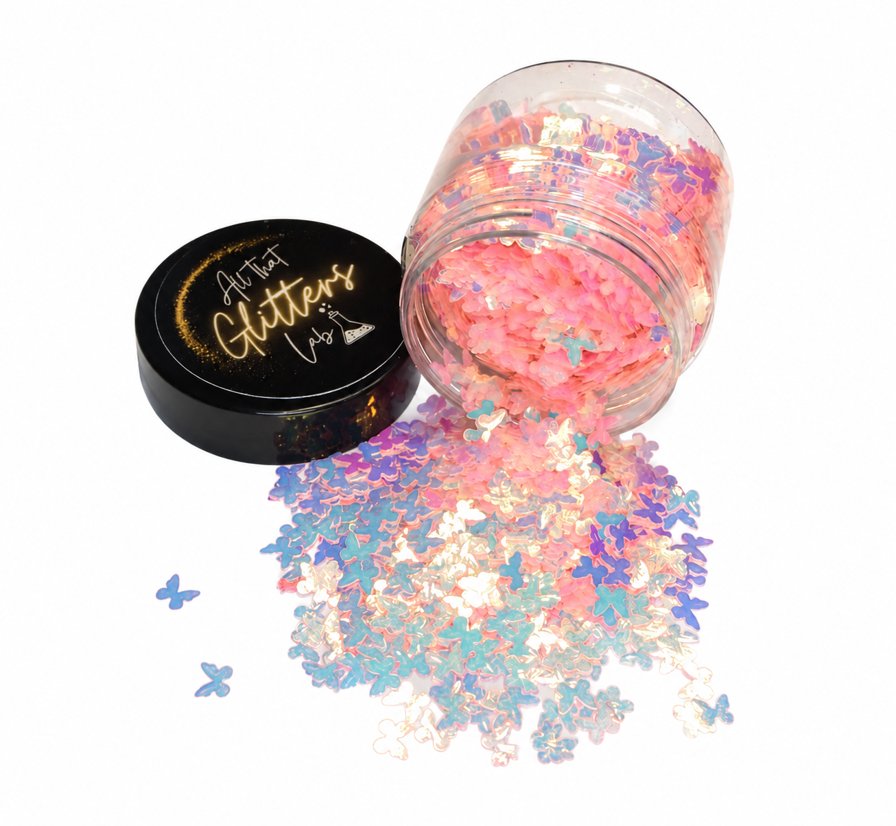 Orange Glow Butterflies glitter