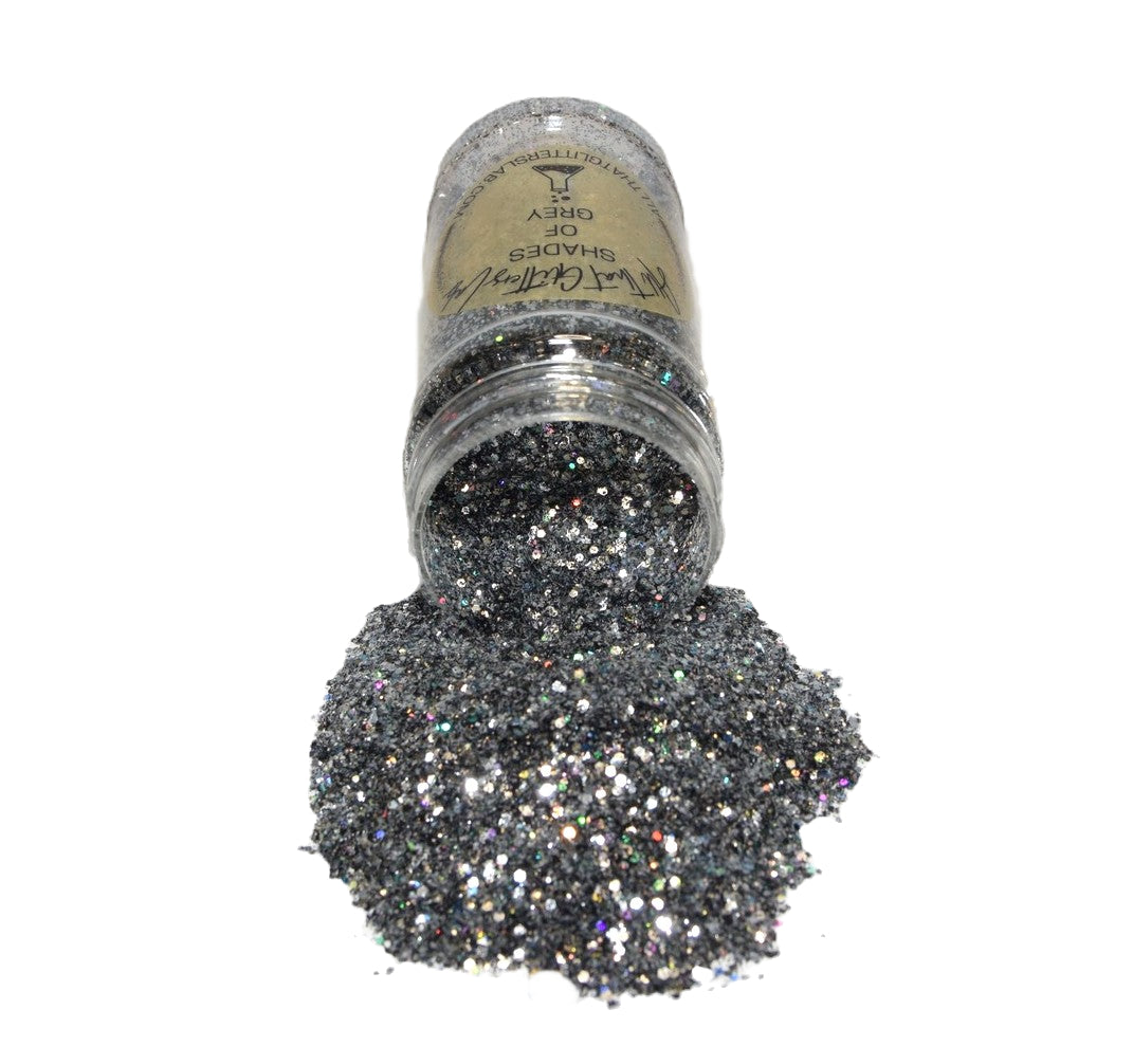 Shades Of Grey black chunky mix glitter