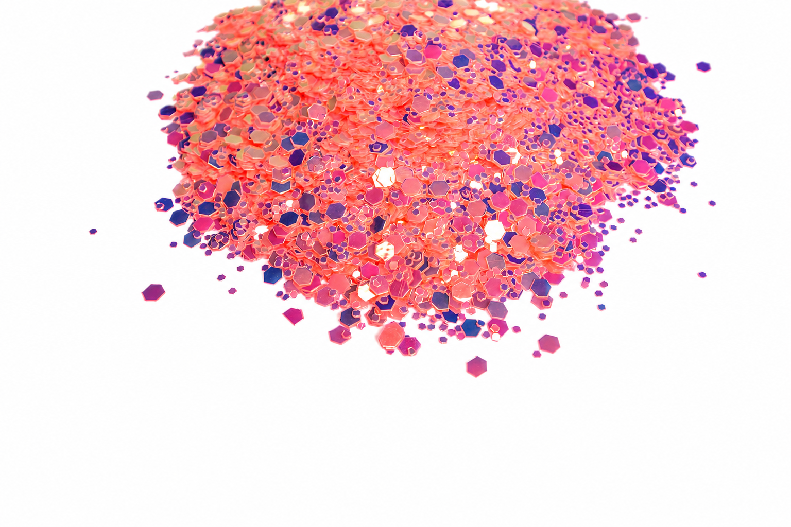 Neon Paloma orange glow in the dark chunky mix glitter