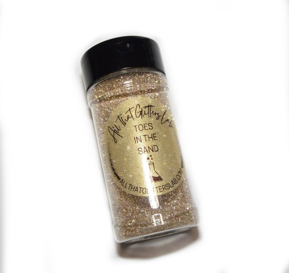 Toes In The Sand brown fine glitter