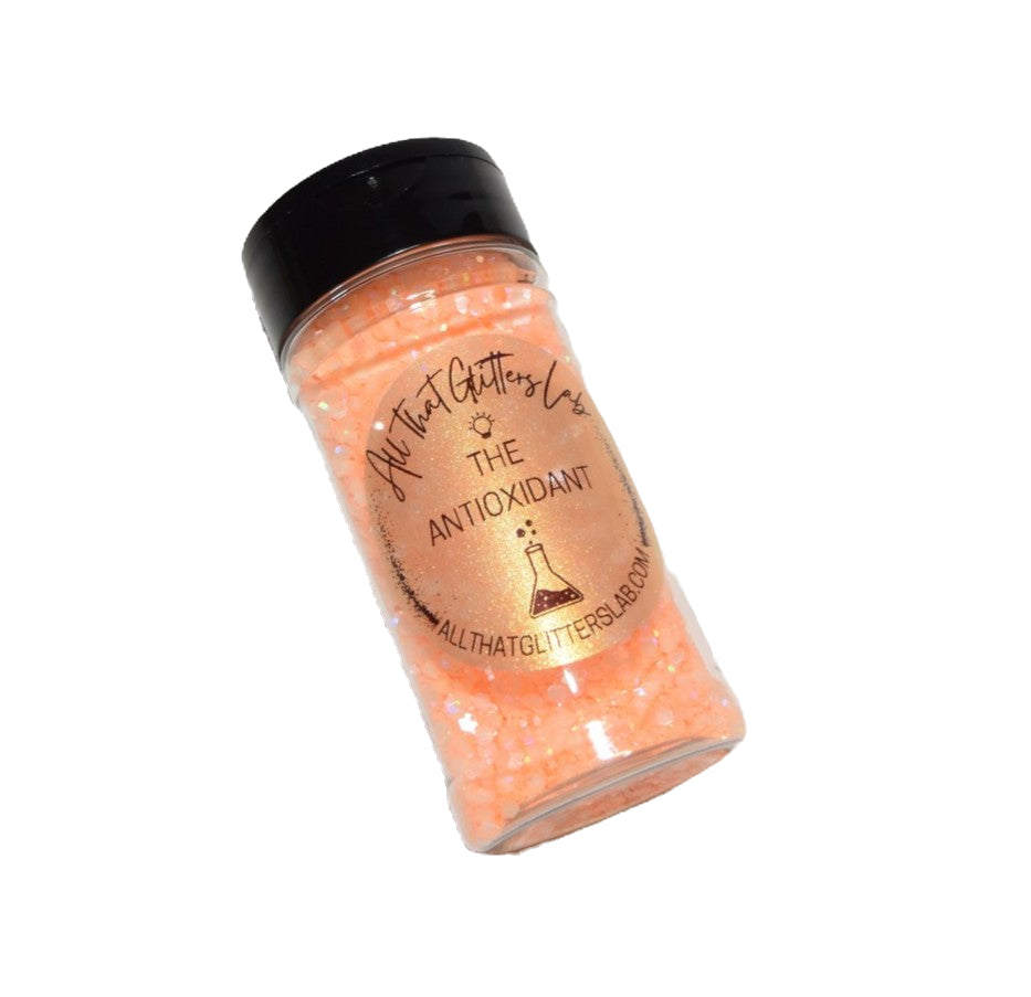 The Antioxidant orange glow in the dark chunky mix glitter
