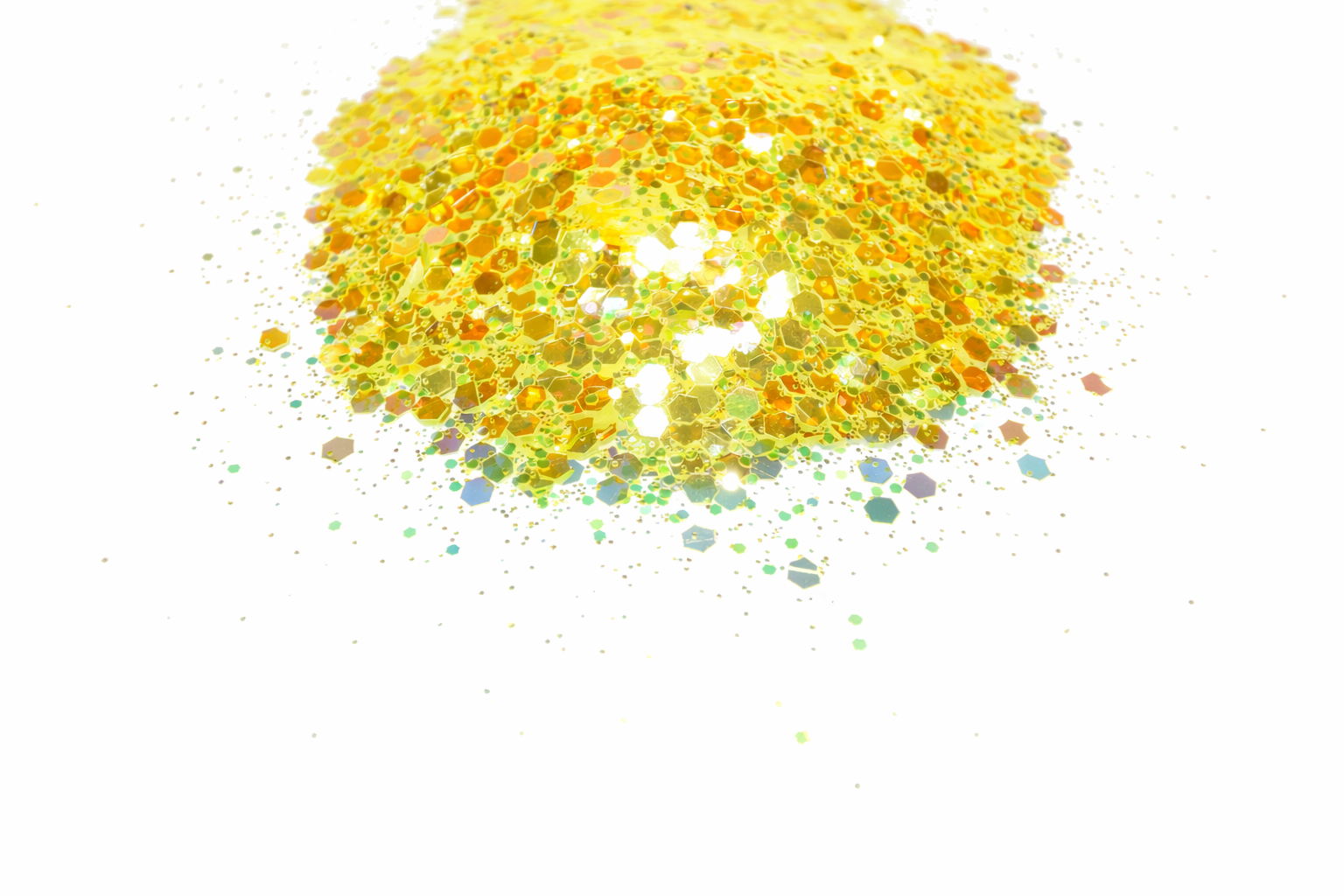 Main Squeeze Meltdown yellow iridescent chunky mix glitter