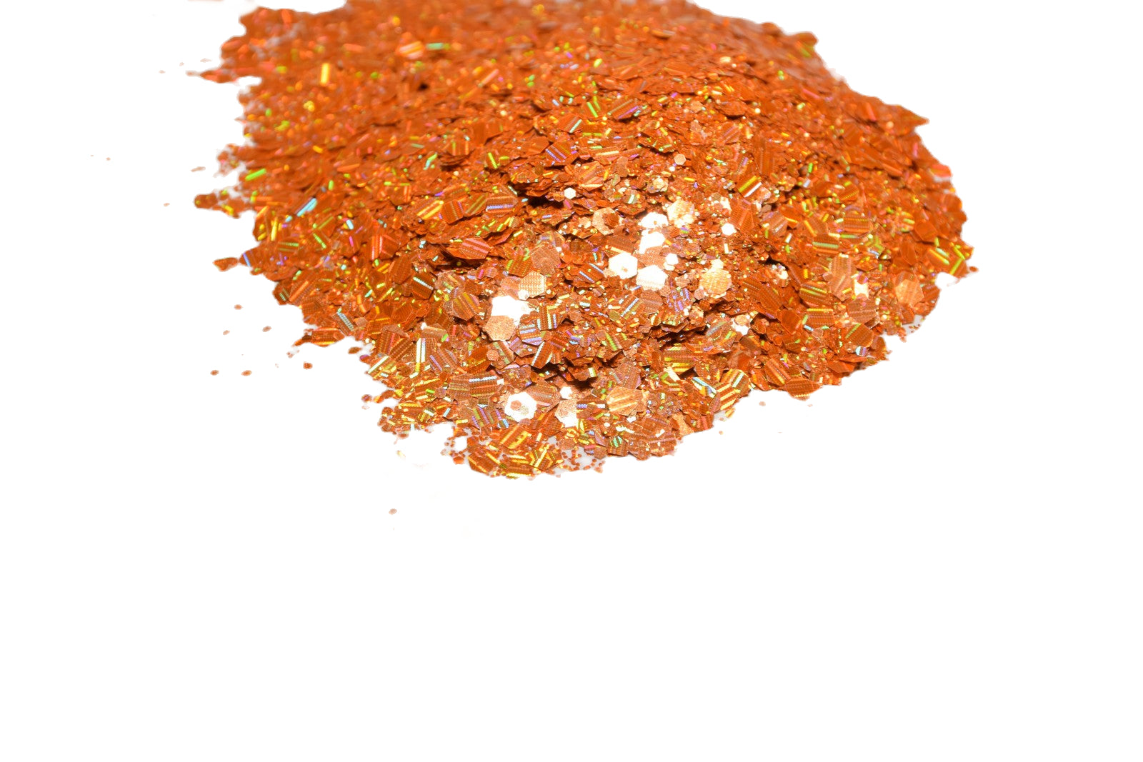 Cunningham orange holographic chunky mix glitter