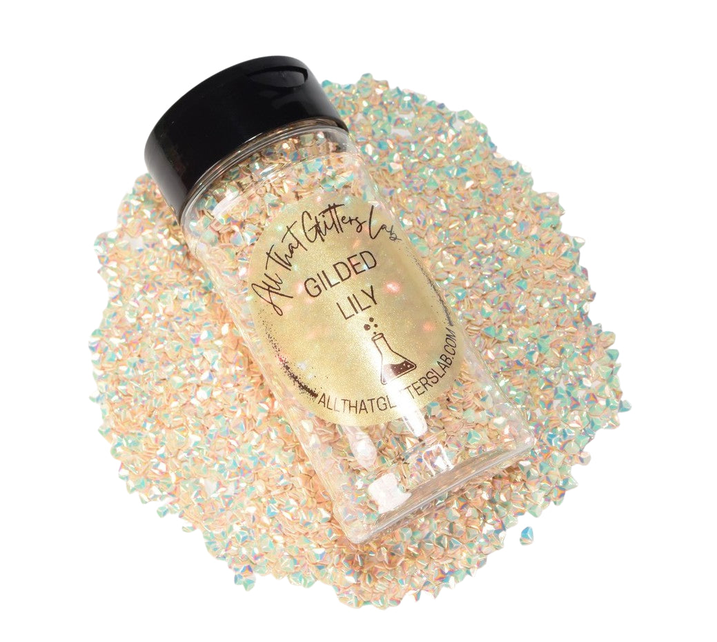 Gilded Lily gold iridescent glitter