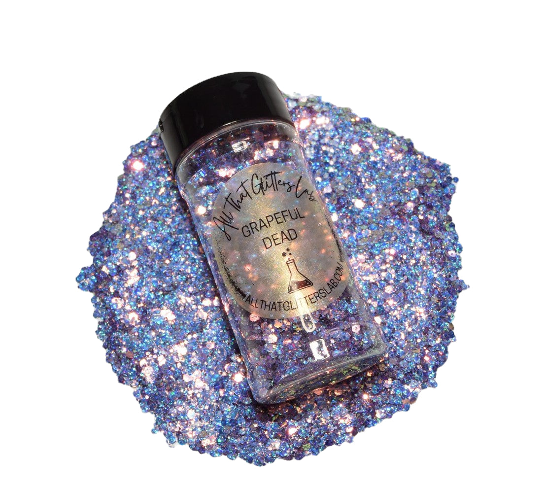 Grapeful Dead purple holographic chunky mix glitter