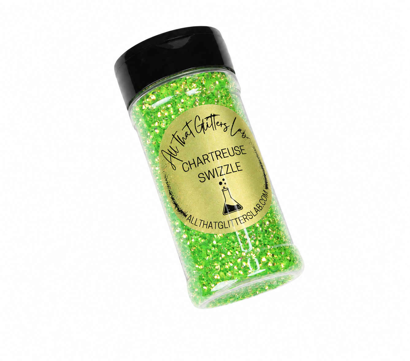 Chartreuse Swizzle green neon chunky mix glitter