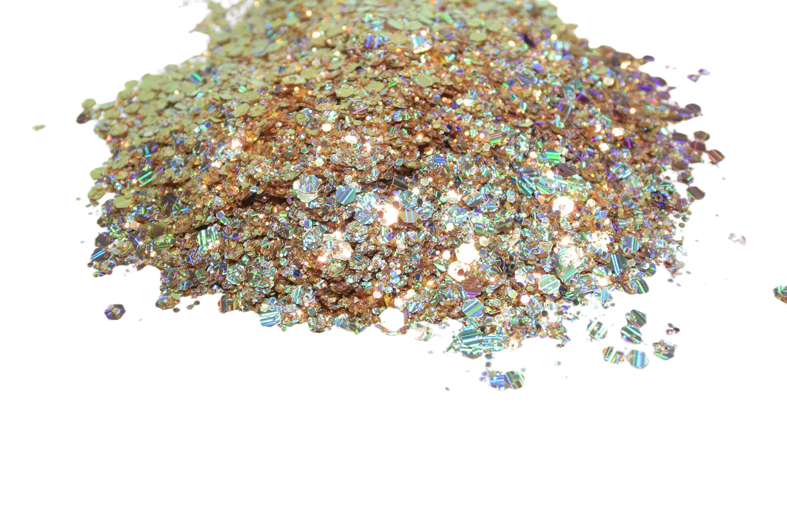 Liquid Gold gold holographic chunky mix glitter