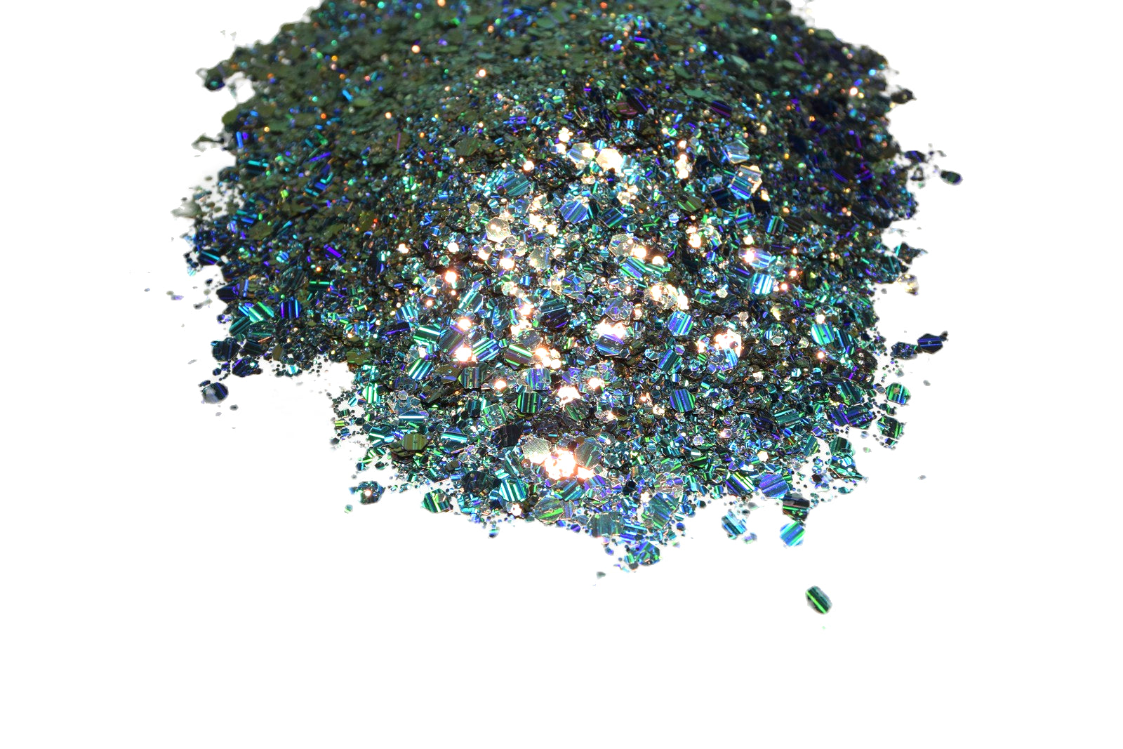 Matcha Mule green holographic chunky mix glitter