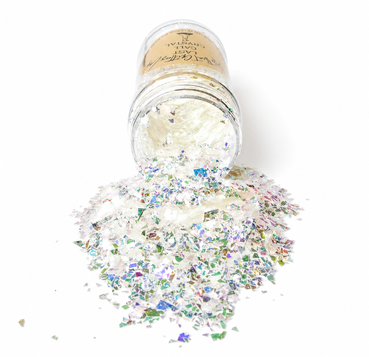 Last Call Crystal white iridescent chunky mix glitter