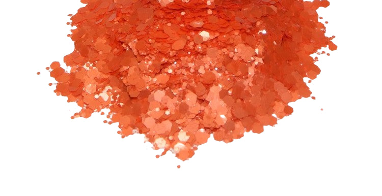 Alabama Slammer orange iridescent chunky mix glitter