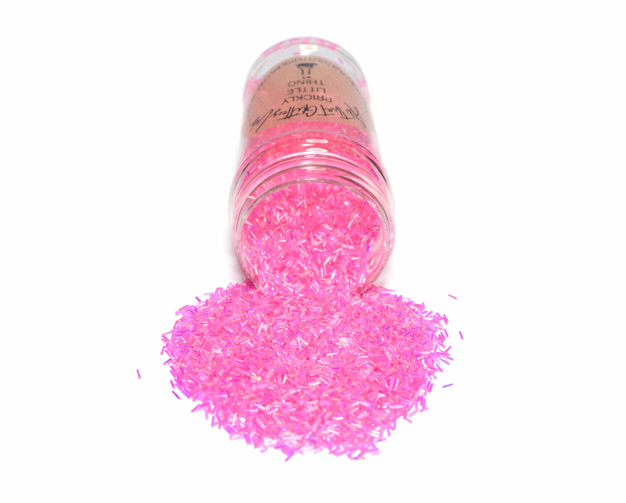 Prickly Little Thing pink iridescent chunky mix glitter