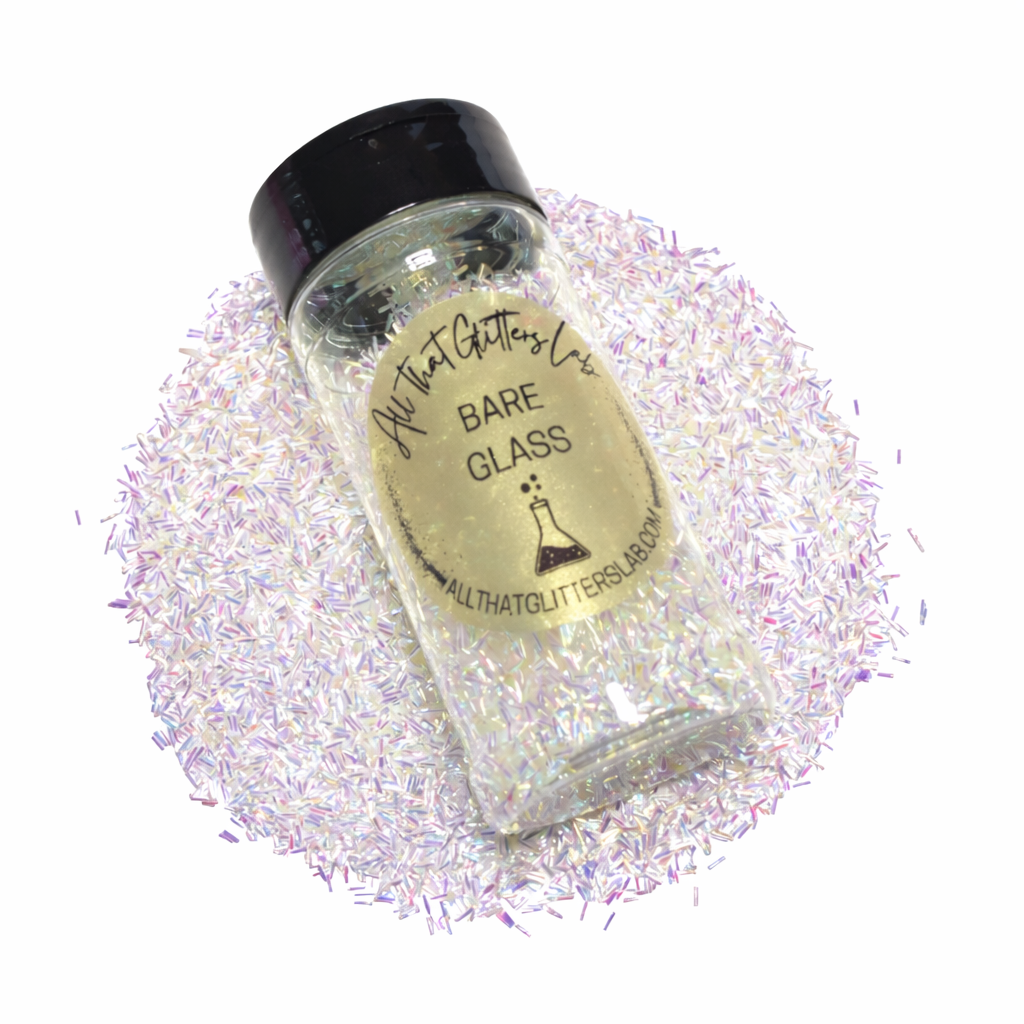 Bare Glass white chunky mix glitter