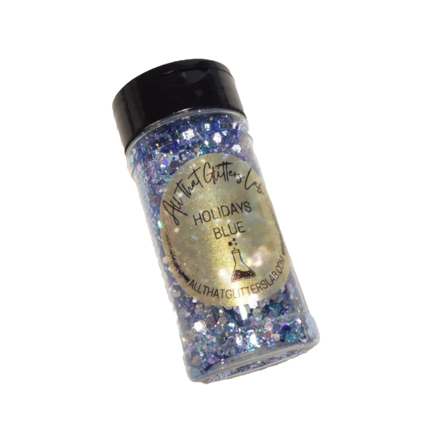 Holidays Blue blue iridescent chunky mix glitter