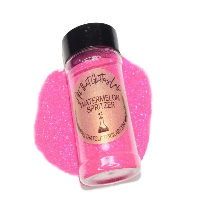 Watermelon Spritzer pink iridescent fine glitter