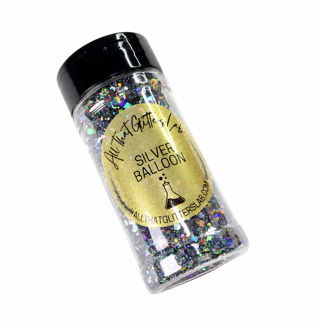 Silver Balloon glitter
