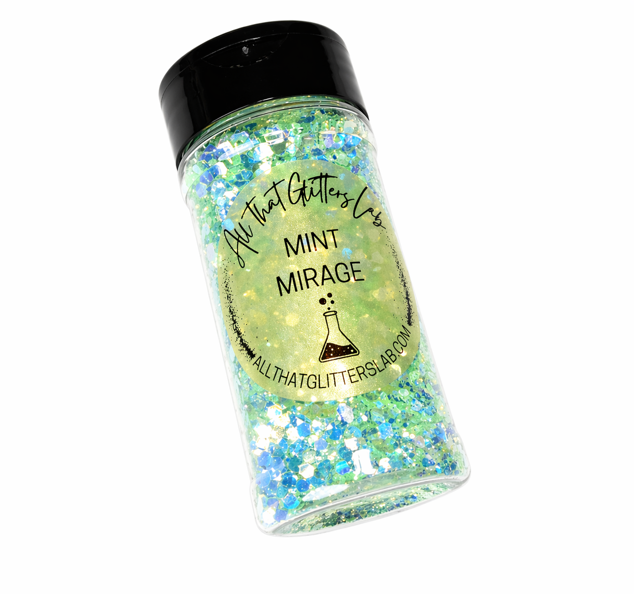 Mint Mirage green iridescent chunky mix glitter