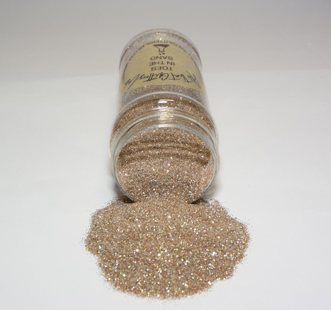 Toes In The Sand brown fine glitter