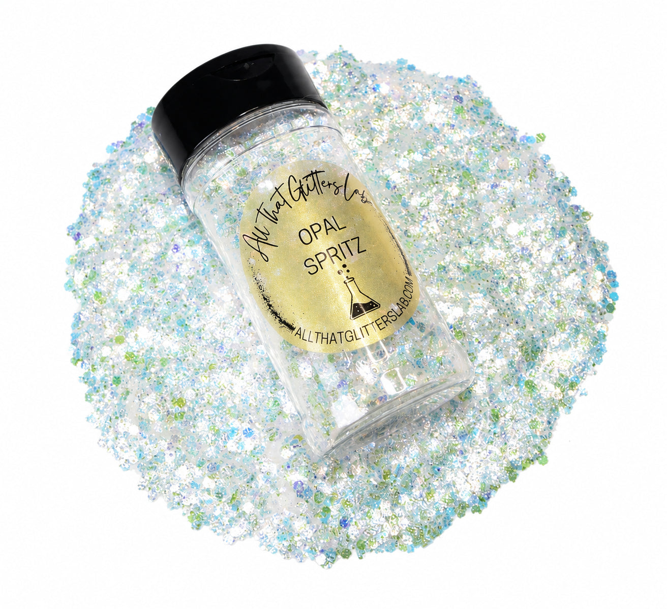 Opal Spritz white iridescent chunky mix glitter