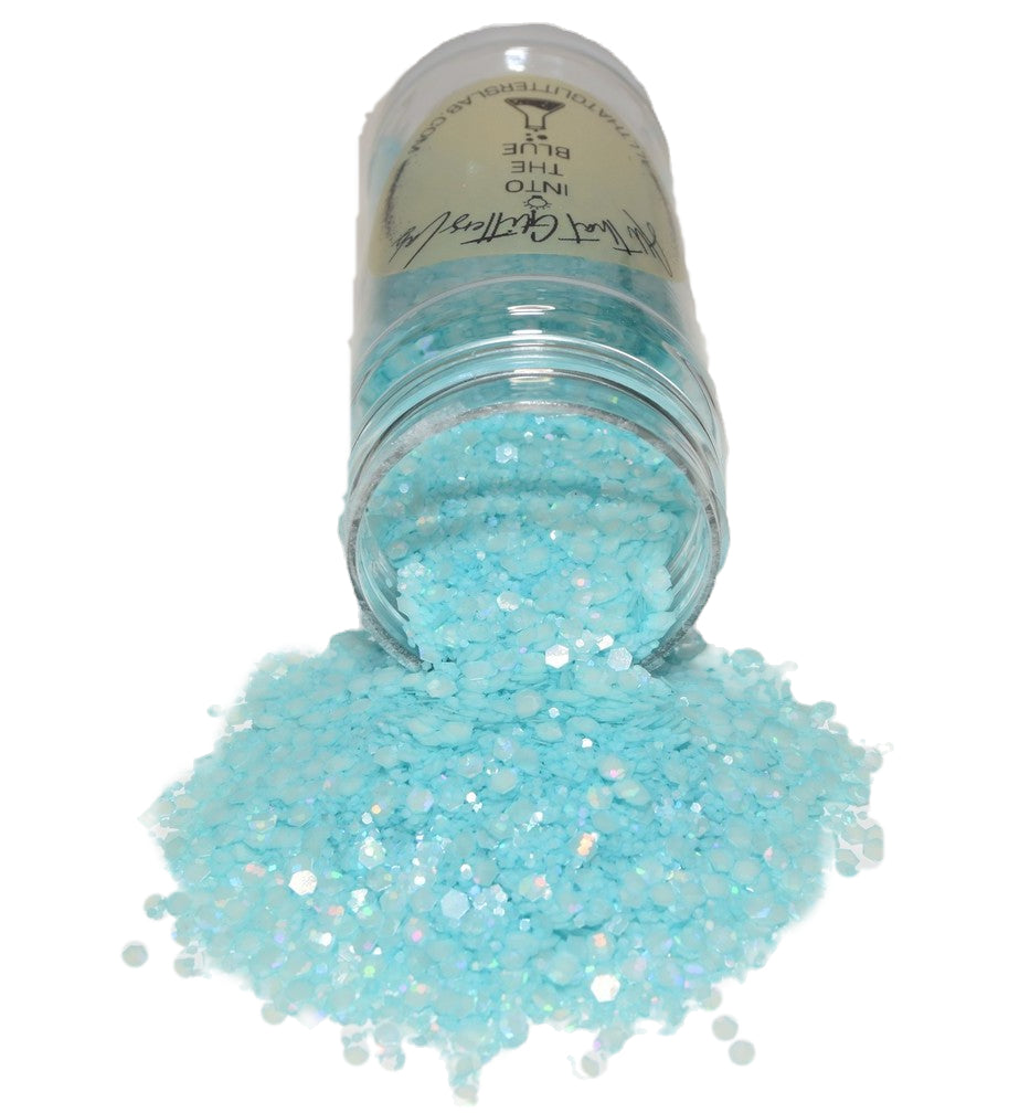 Into The Blue blue glow in the dark chunky mix glitter