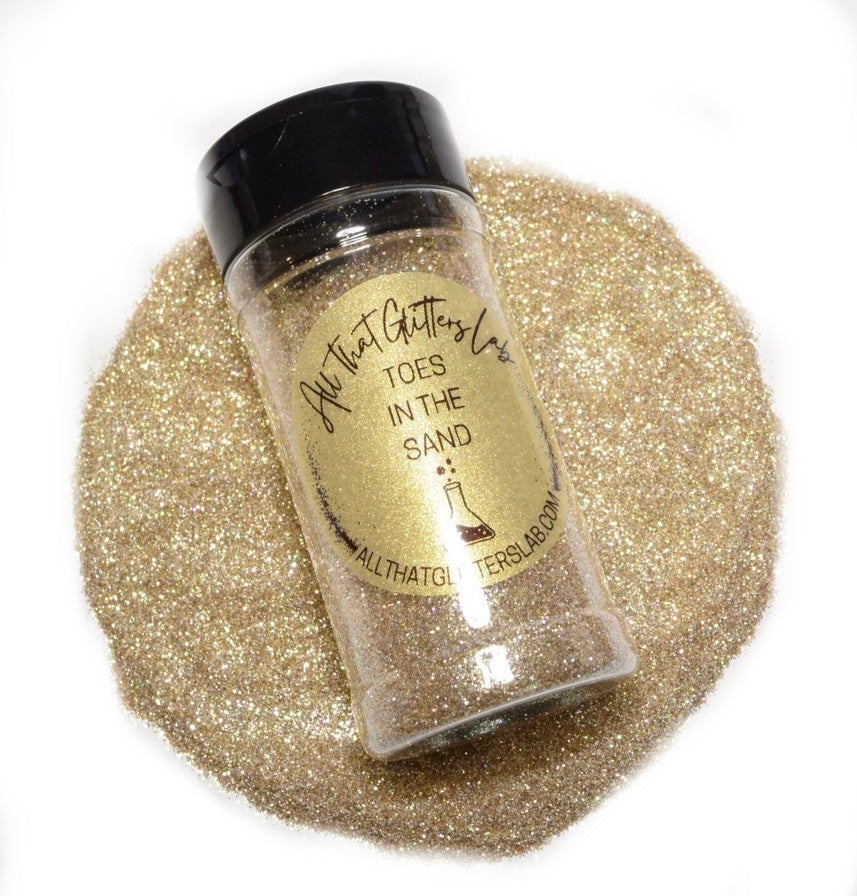 Toes In The Sand brown fine glitter