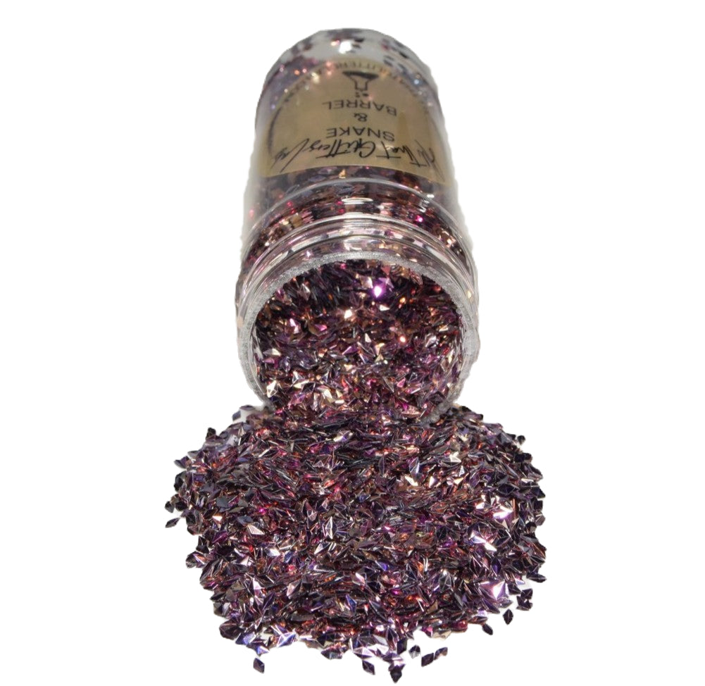 Snake & Barrel purple scales glitter