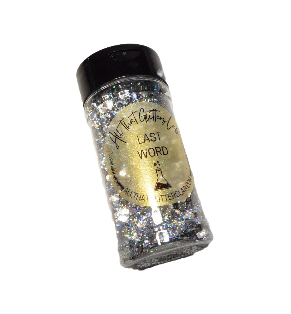 Last Word silver holographic chunky mix glitter